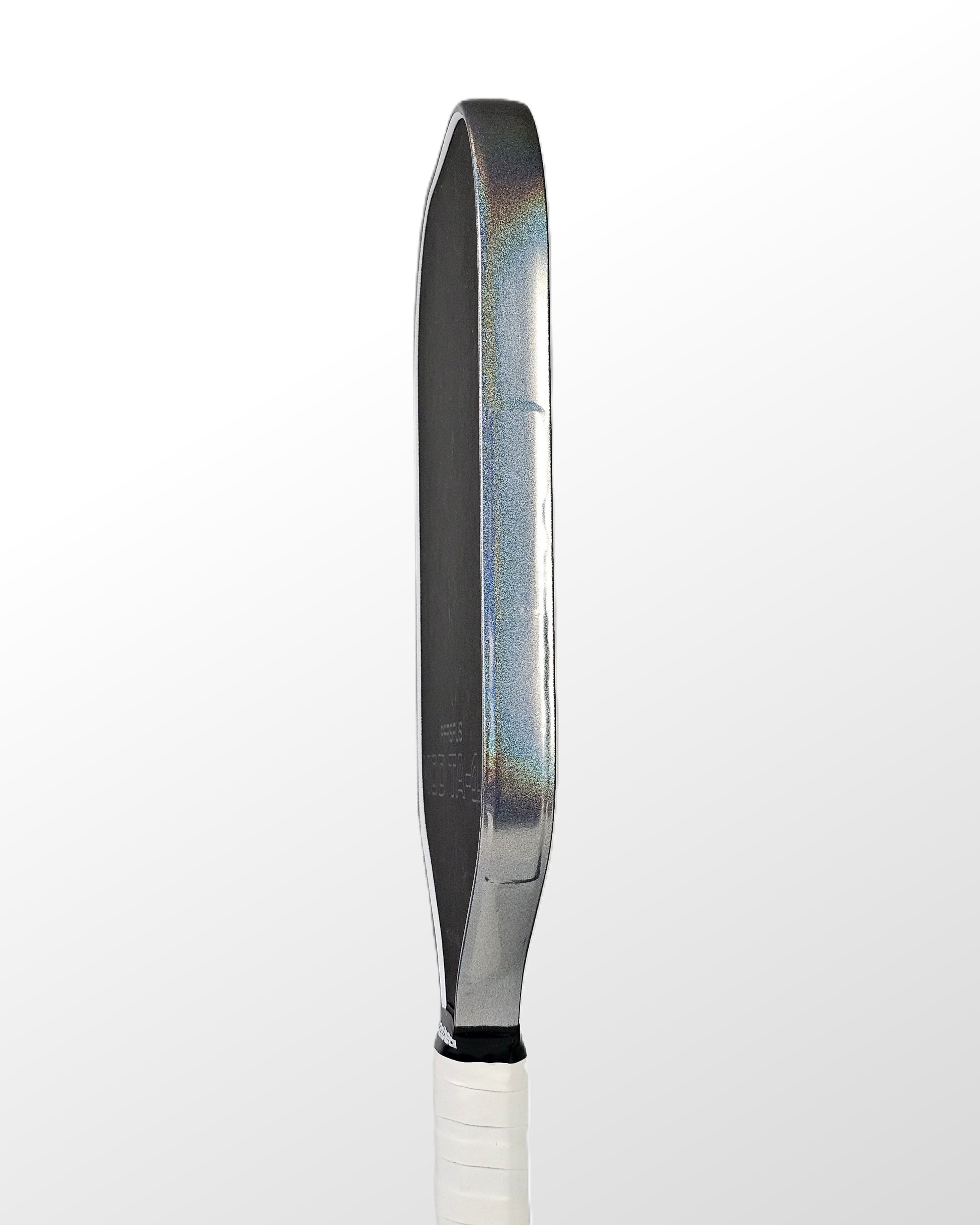 Pickleball paddle with Silver Prism edge tape