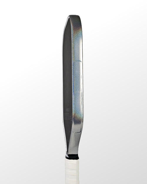 Pickleball paddle with Silver Prism edge tape