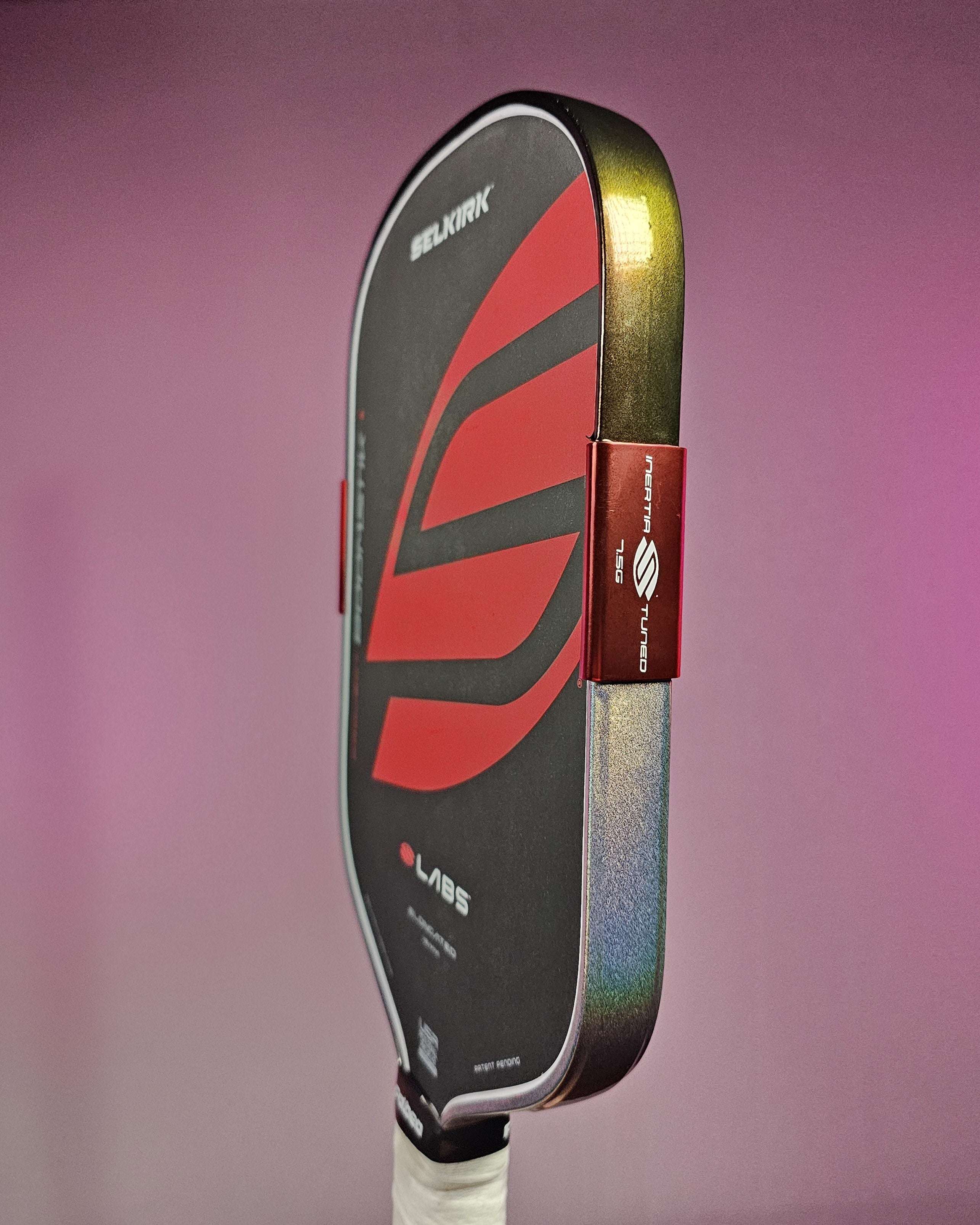Selkirk Boomstik paddle with 2-tone Copper Sunset Color Shift and Silver Prism edge tape