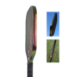 Pickleball paddle with Copper Sunset color shift edge tape