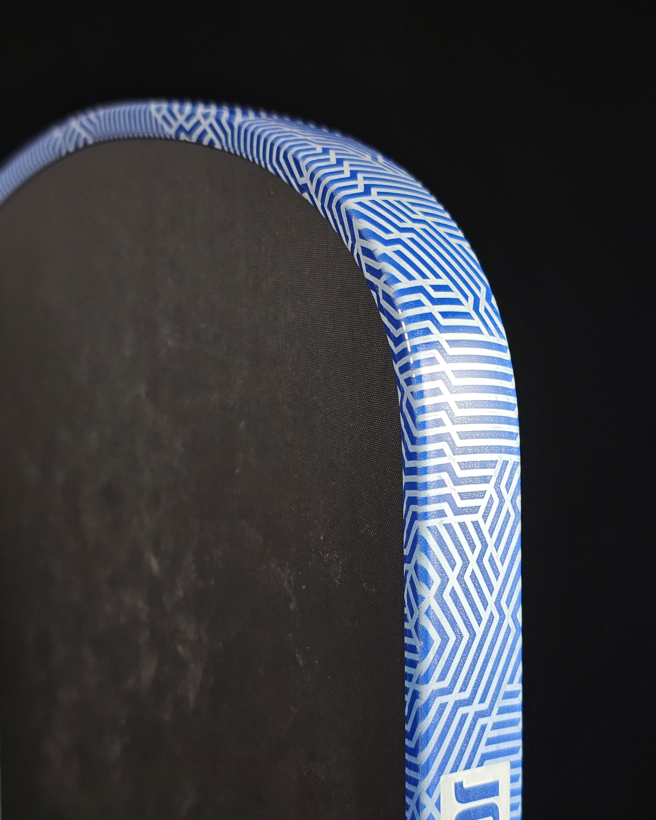 Close up image of paddle edge with clear edge tape