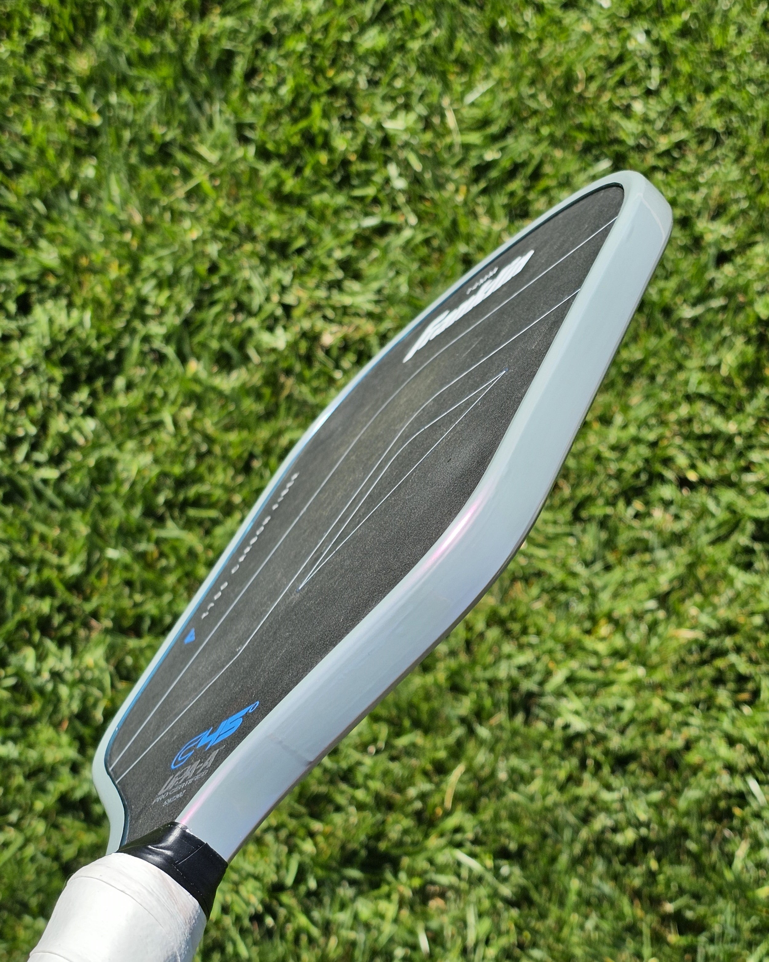 Franklin C45 pickleball paddle with grey/pink edge tape