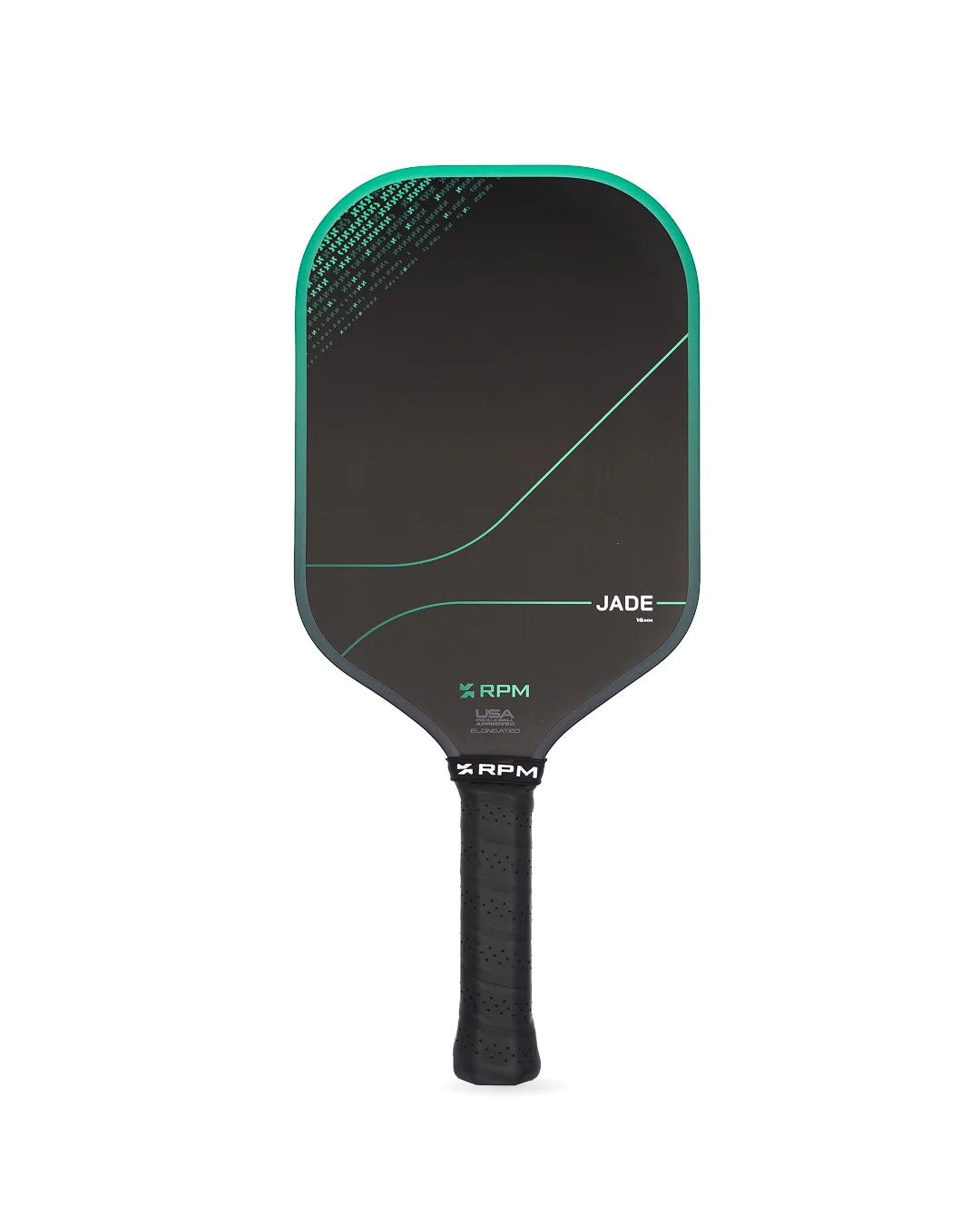 Front view of a RPM Jade pickleball paddle